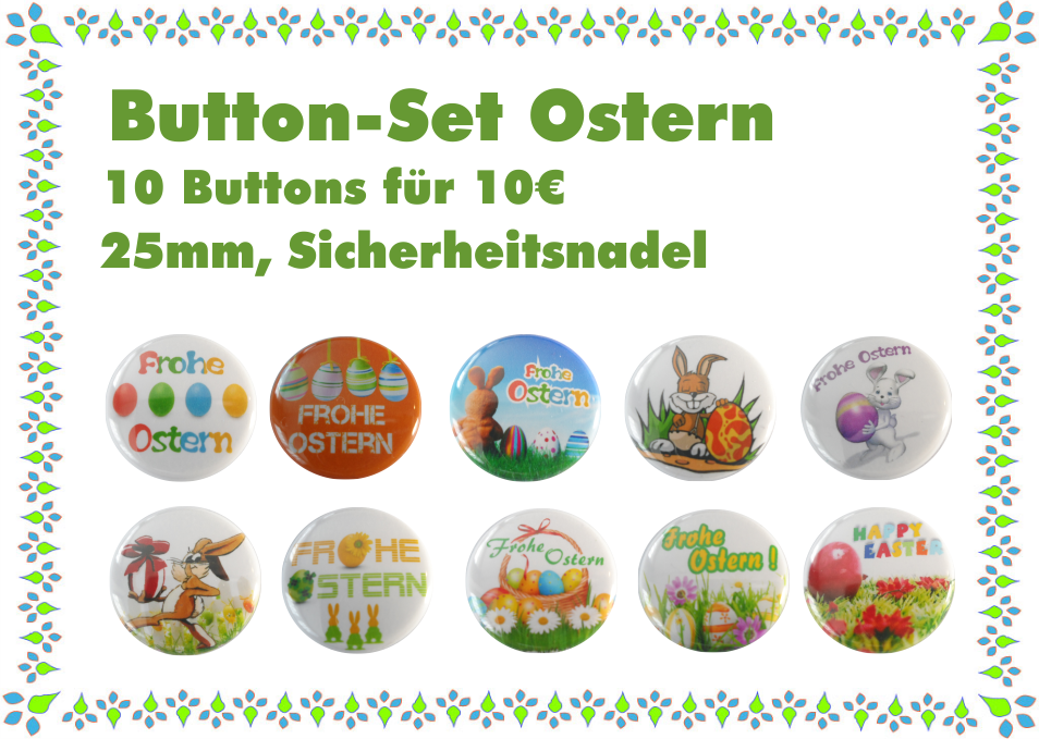 Button-Set*** Ostern 10 Buttons