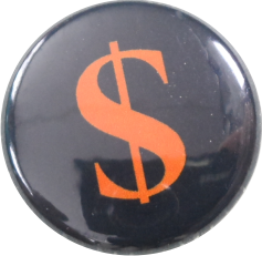 Dollar Zeichen Button schwarz - zum Schließen ins Bild klicken