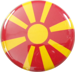 Macedonien Flagge Button FYROM