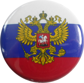 Button Russland Flagge Ø 50 mm