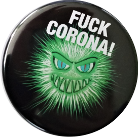 fuck corona badge red