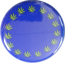 cannabis Europa Flagge Button
