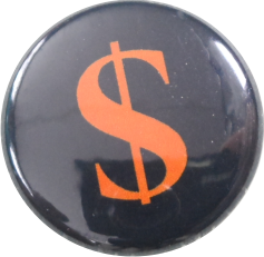 Dollar sign button black