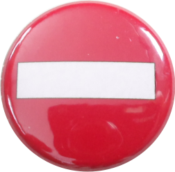Einfahrt verboten Button
