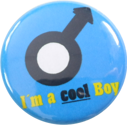 I am a cool boy Button