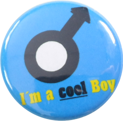 I am a cool boy button