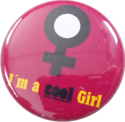 I am a cool girl Button