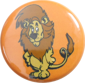 Lion button orange