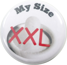 my size xxl button