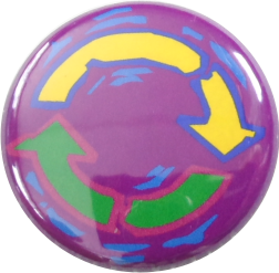 Recycling Button mulicolor
