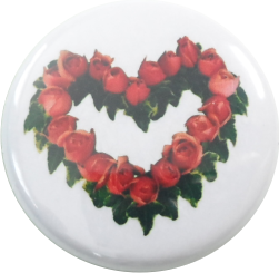 Herz aus Rosen Button