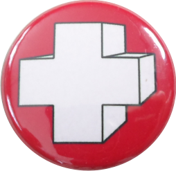 Schweiz 3D Flaggen Button