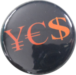 YES Button Yen Euro Dollar